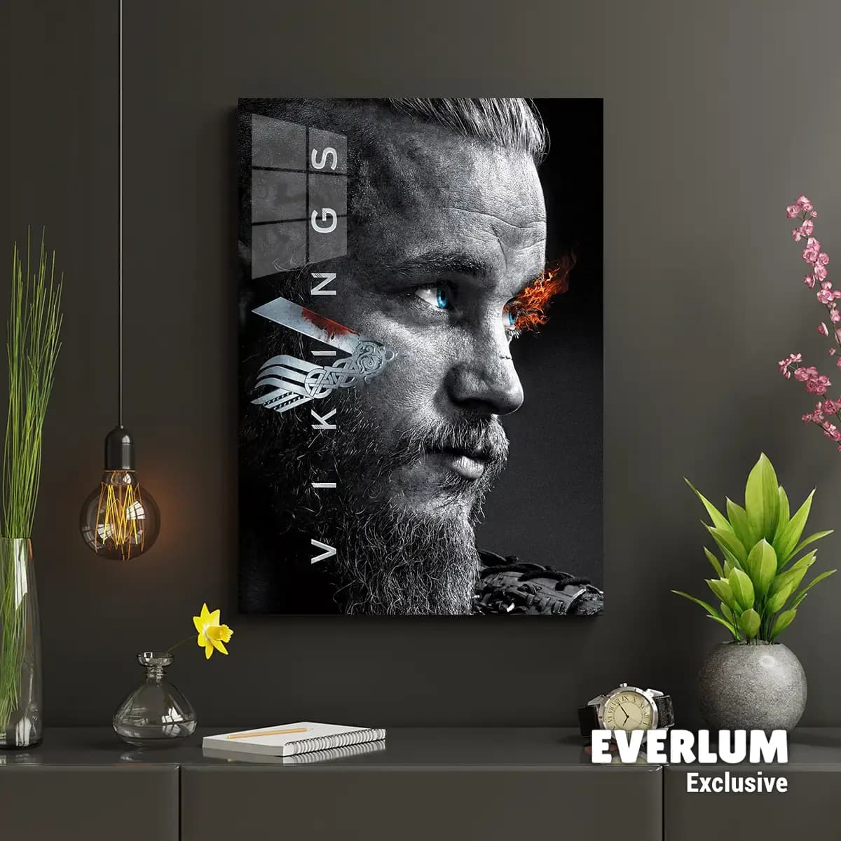 متال پوستر سریال Vikings طرح شخصیت Ragnar کد N202 — تصویر ۳