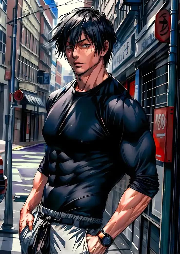 متال پوستر انیمه Jujutsu Kaisen طرح شخصیت Toji کد N403 — تصویر ۲