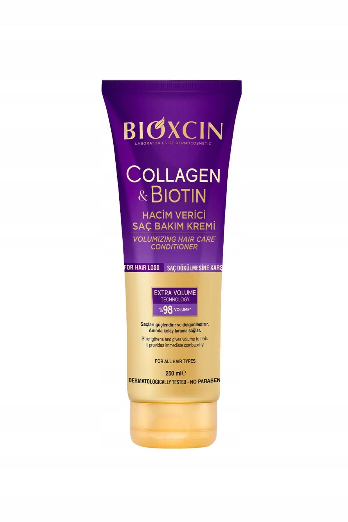 ماسک موی بیوکسین BIOXCIN مدل Collagen and Biotin حجم دهنده مو حجم 250 میل