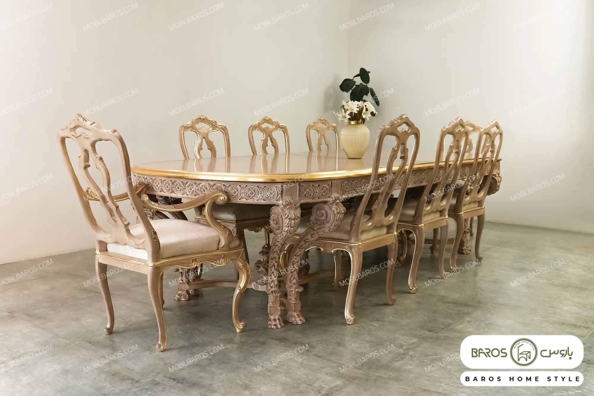 میز ناهارخوری کلاسیک و چوبی جدید آرتمیس — تصویر ۳