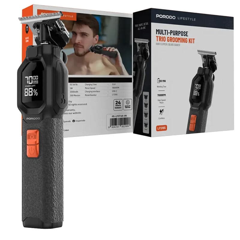 ماشین اصلاح چند کاره شارژی پرودو مدل porodo Multi-porpuse Trio grooming kit LFS165