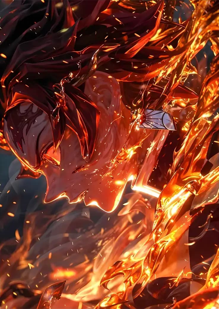 متال پوستر انیمه Demon Slayer طرح شخصیت Tanjiro کد N205 — تصویر ۲