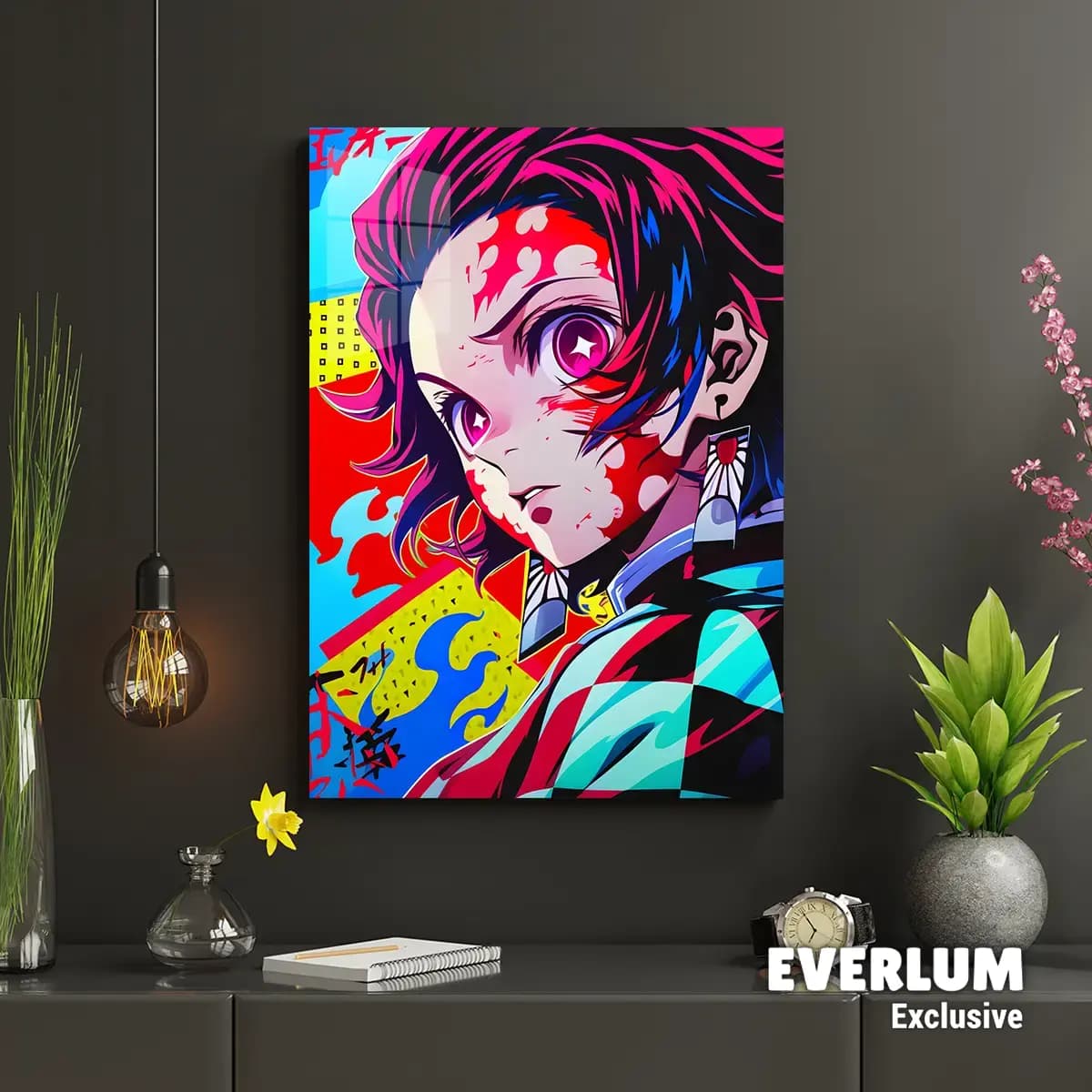 متال پوستر انیمه Demon Slayer طرح شخصیت Tanjiro کد N004 — تصویر ۳