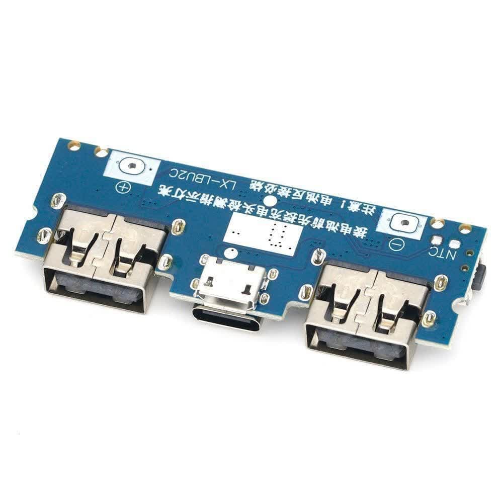 ماژول پاوربانک 2 خروجی LX-LBU2C با سوکت TYPE-C و MICRO — تصویر ۳