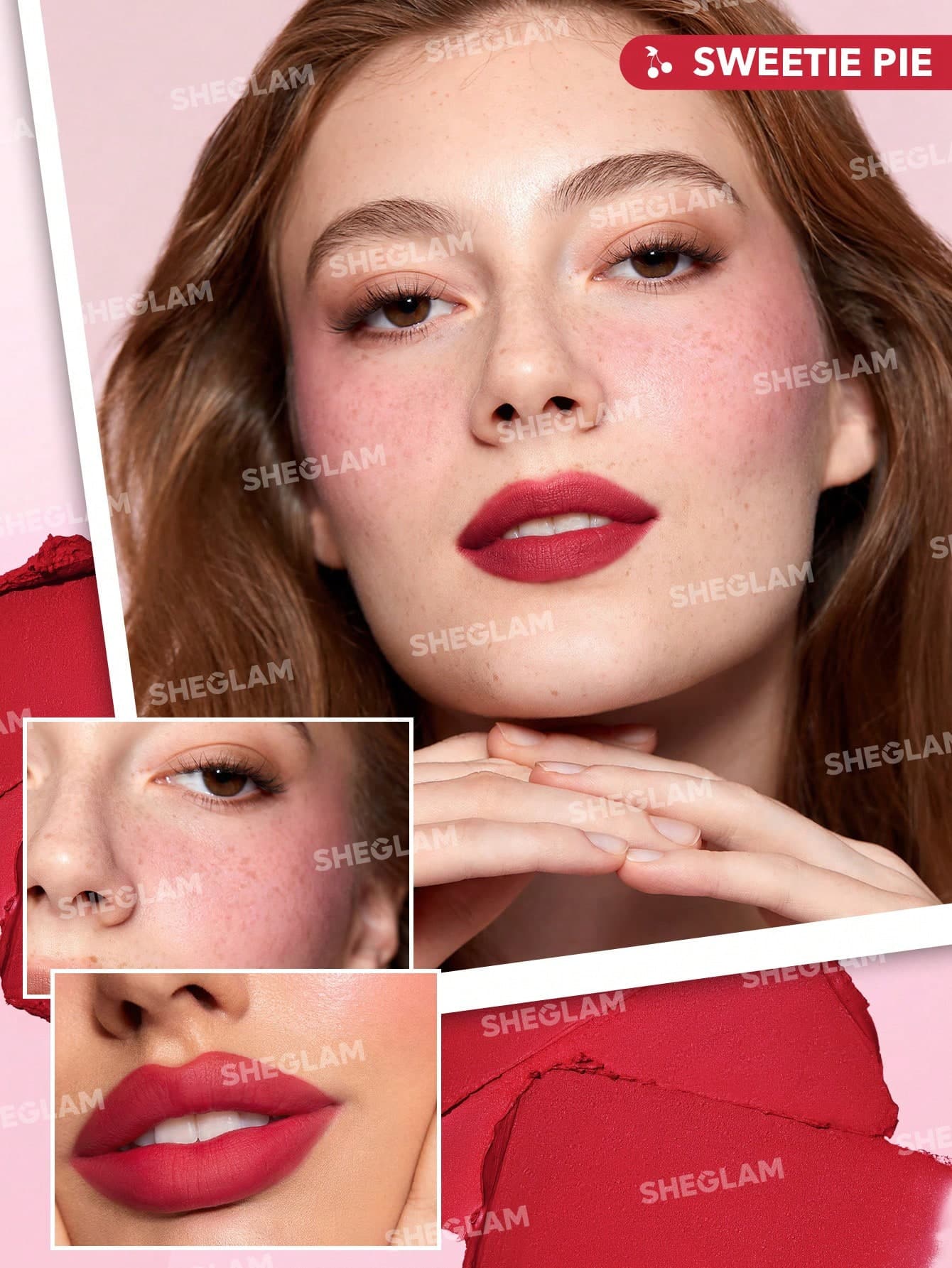 تینت و رژلب و رژگونه کرمی سه طبقه شیگلم (very cherry cheek & lip cream stack sheglam) — تصویر ۲