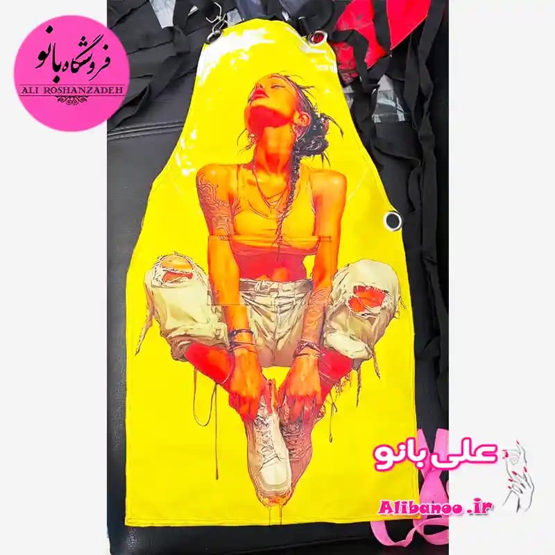 پیشبند مخصوص ناخنکار و مژه طرح ۲