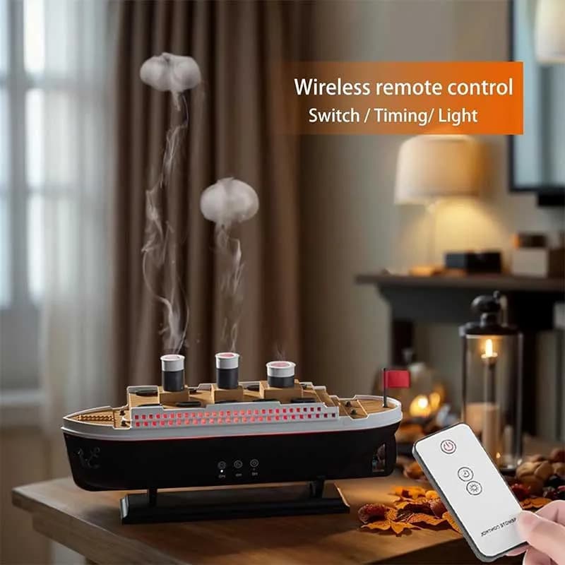 دستگاه بخورسرد و آروماتراپی مدل JELLYFISH AROMA DIFFUSER طرح کشتی تایتانیک — تصویر ۶