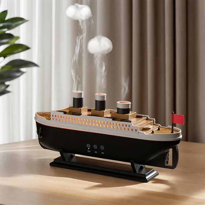 دستگاه بخورسرد و آروماتراپی مدل JELLYFISH AROMA DIFFUSER طرح کشتی تایتانیک — تصویر ۸