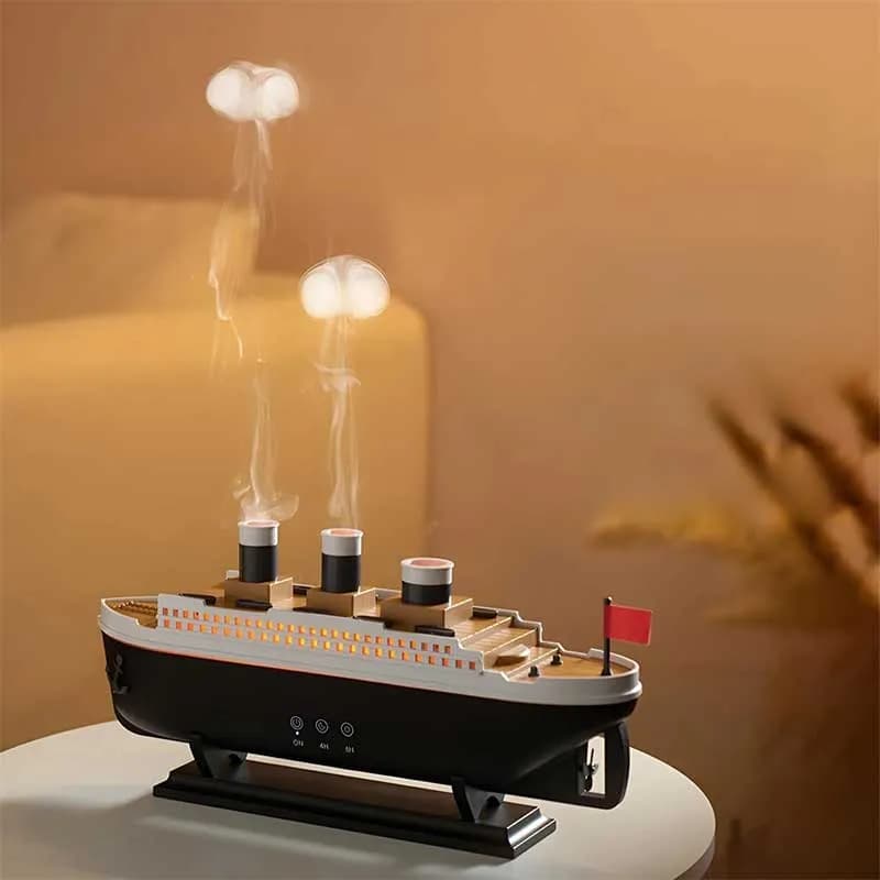 دستگاه بخورسرد و آروماتراپی مدل JELLYFISH AROMA DIFFUSER طرح کشتی تایتانیک — تصویر ۴