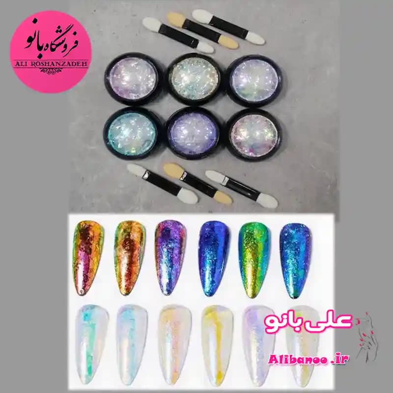 پک شاتر کروم ناخن ۶ عددی