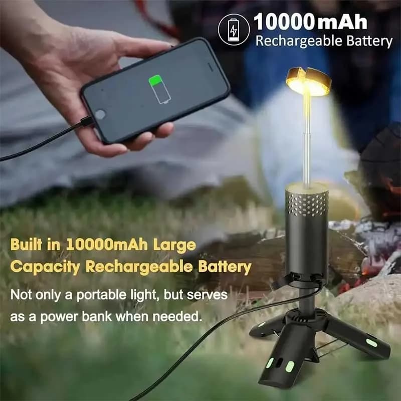 چراغ کمپینگ قابل حمل مدل YL-302 با باتری 10000mAh — تصویر ۶