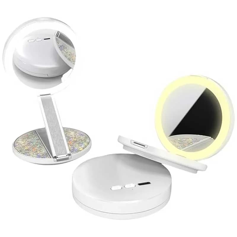 آینه آرایشی LED سه‌حالته تاشو