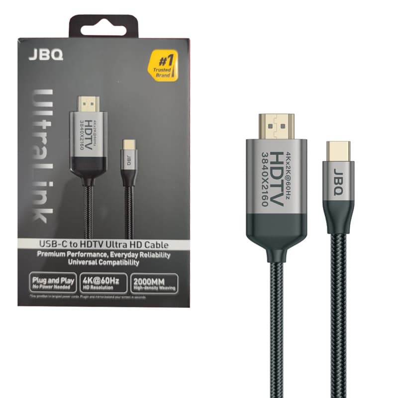 کابل MHL تبدیل HDMI به Type-C تصویر کنفی 2 متری JBQ elevano 4k