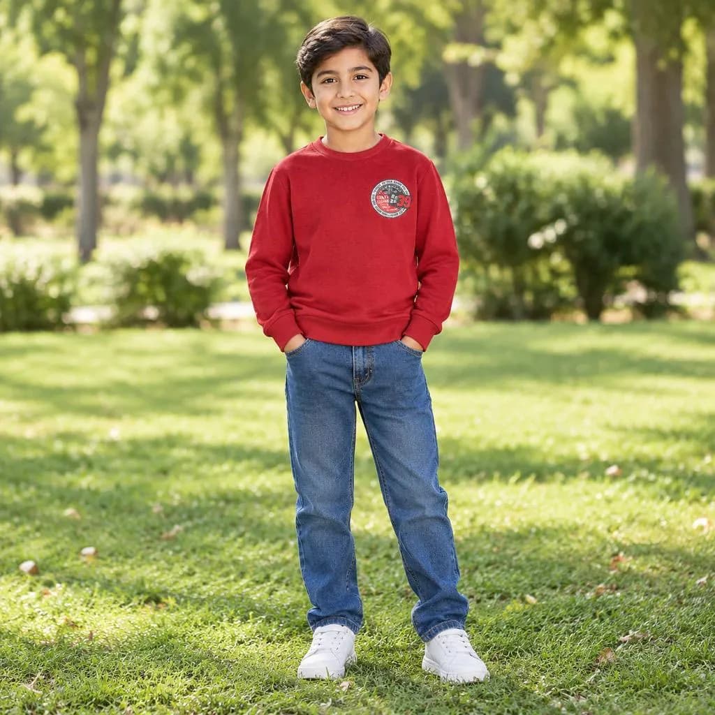 بلوز بچه گانه رنگ زرشکی کد 4795
