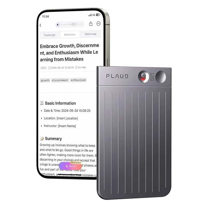ضبط‌کننده صدا هوشمند PLAUD NOTE
