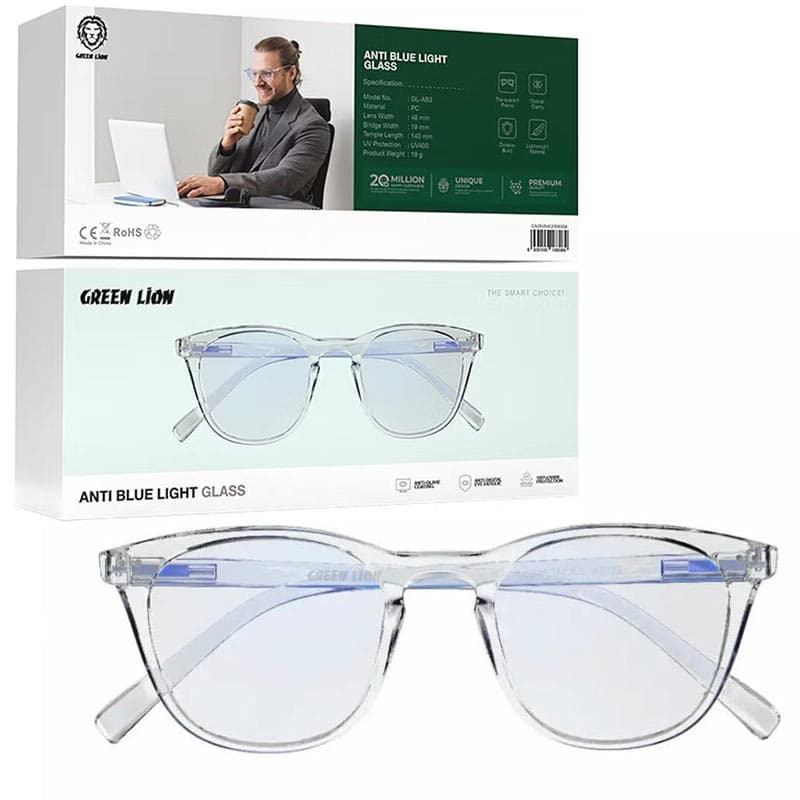 عینک محافظ چشم آنتی بلو لایت گرین لاین مدل Green lion blue light eyewear GL-AB3