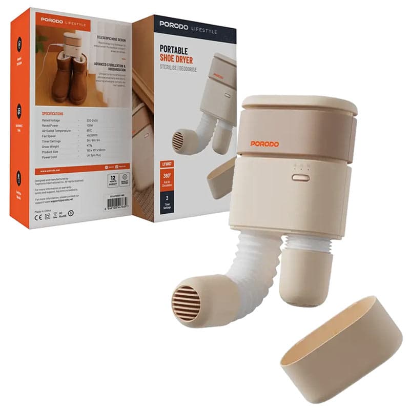 دستگاه خشک کن و بوگیر کفش پرودو مدل Porodo lifestyle portable shoe dryer LFS057