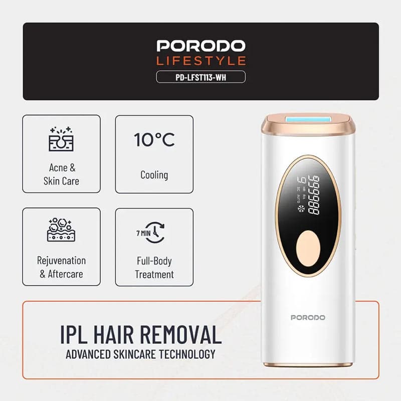 دستگاه لیزر موهای زائد پرودو مدل porodo lifestyle IPL hair removal LFS113 — تصویر ۴