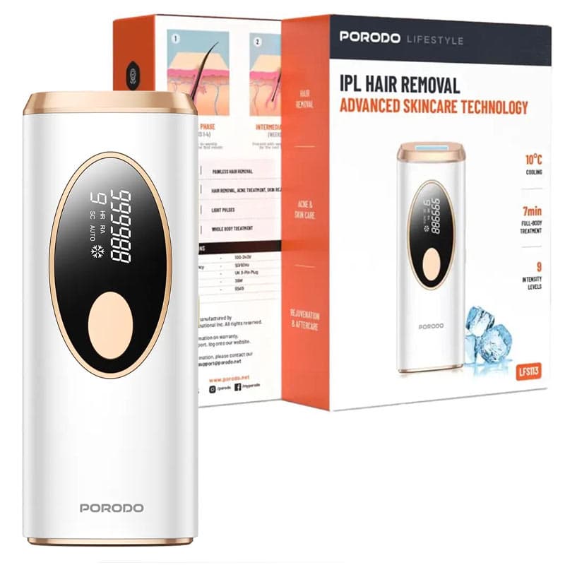 دستگاه لیزر موهای زائد پرودو مدل porodo lifestyle IPL hair removal LFS113