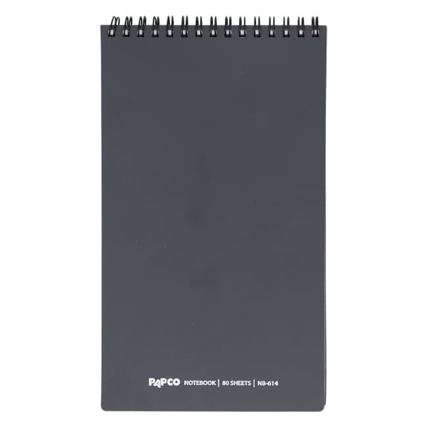 دفترچه خط دار آ5 طلقی خاکستری پاپکو (PAPCO)