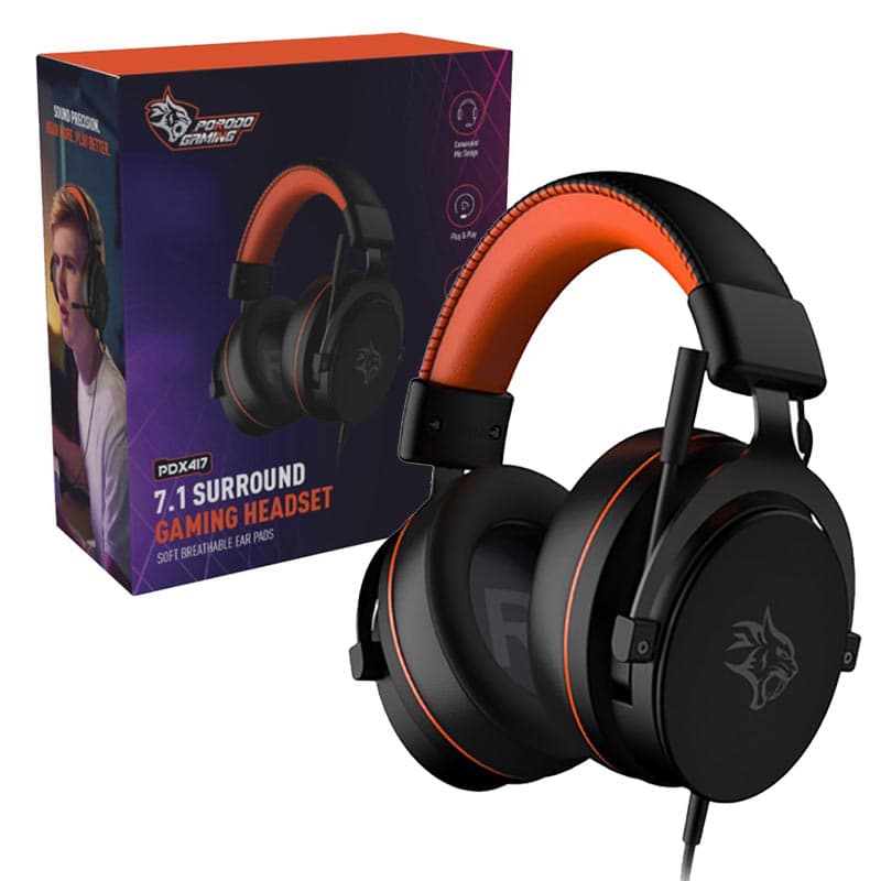 هدست گیمینگ پرودو 7.1 کانال مدل Porodo Gaming PDX 417RGB Headphone پورت USB