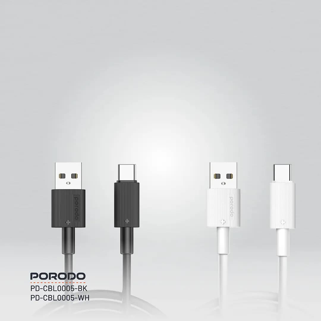 کابل شارژ و دیتا type-c فست 3متری پرودو مدل Porodo CBL0005 — تصویر ۵