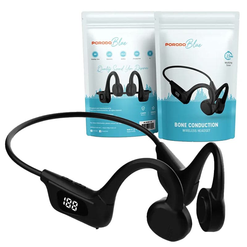 هندزفری دورگردنی القایی Porodo Blue Bone Conduction اورجینال