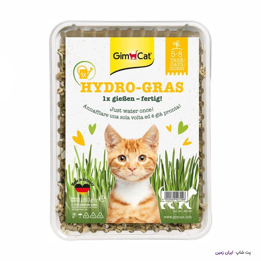 بذر علف گربه اب رسان جیم کت_GimCat Hydro Gras