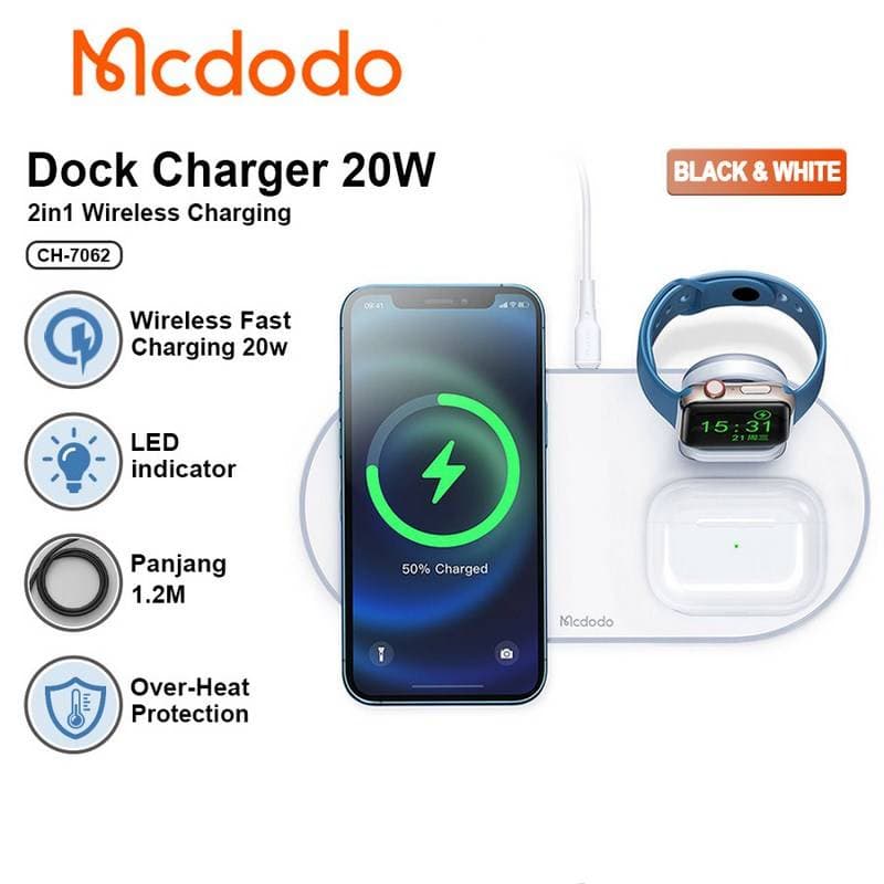 استند شارژر وایرلس سه کاره MCDODO CH-7063 — تصویر ۵