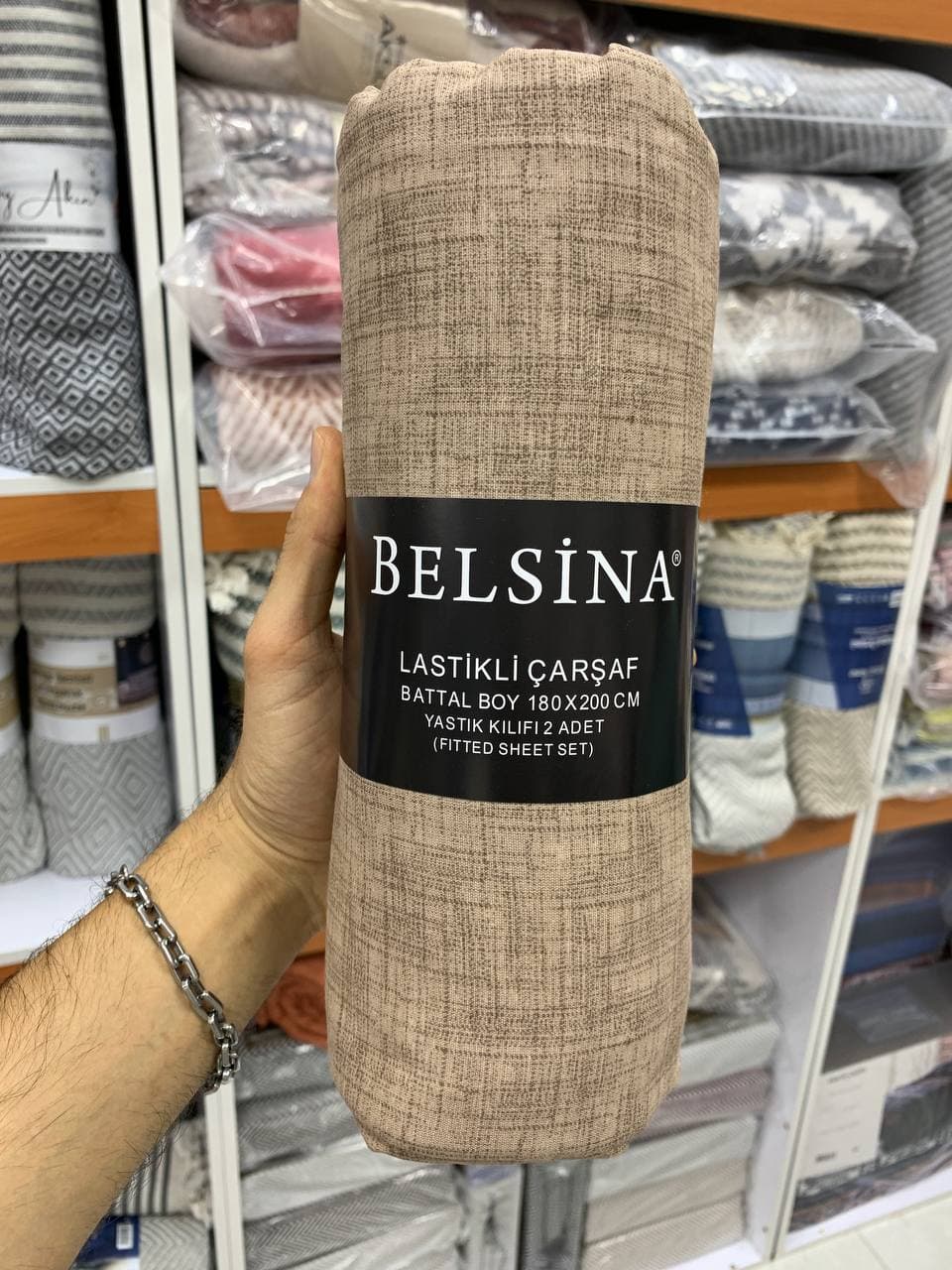نیم ست ملافه کشدار دونفره ترک Belsina — تصویر ۹
