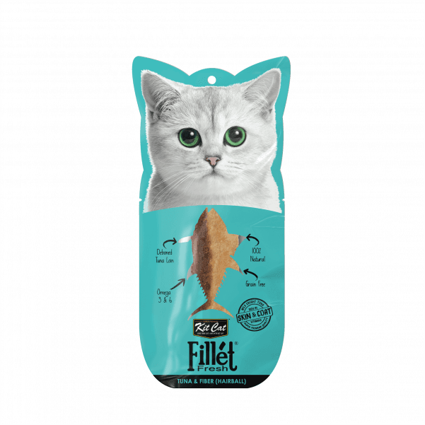 فیله تازه تن(هیربال)کیت کت_Kit Cat Fillet Fresh Tuna and Fiber (Hairball)