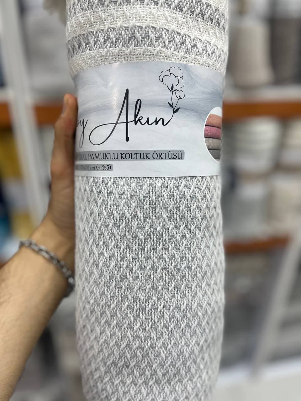 شال مبل یا رو مبلی ترک سایز متوسط byakin — تصویر ۳
