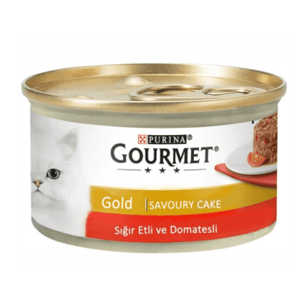 کنسرو گربه گورمت گلد کیکی با طعم بیف و گوجه (ترک)Gourmet Gold Savoury Cake with beef&Tomato