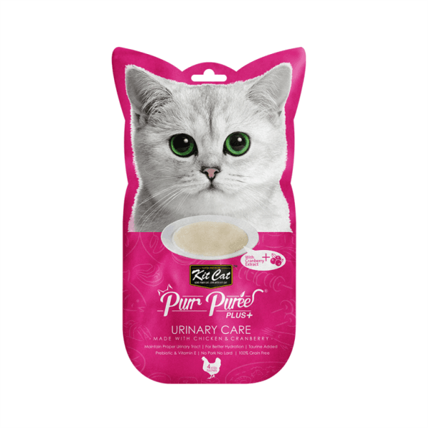 بستنی گربه کیت کت (یورینری کر)با طعم مرغ و کرنبری_kitcat purr puree (urinary care) with chicken&cranberry
