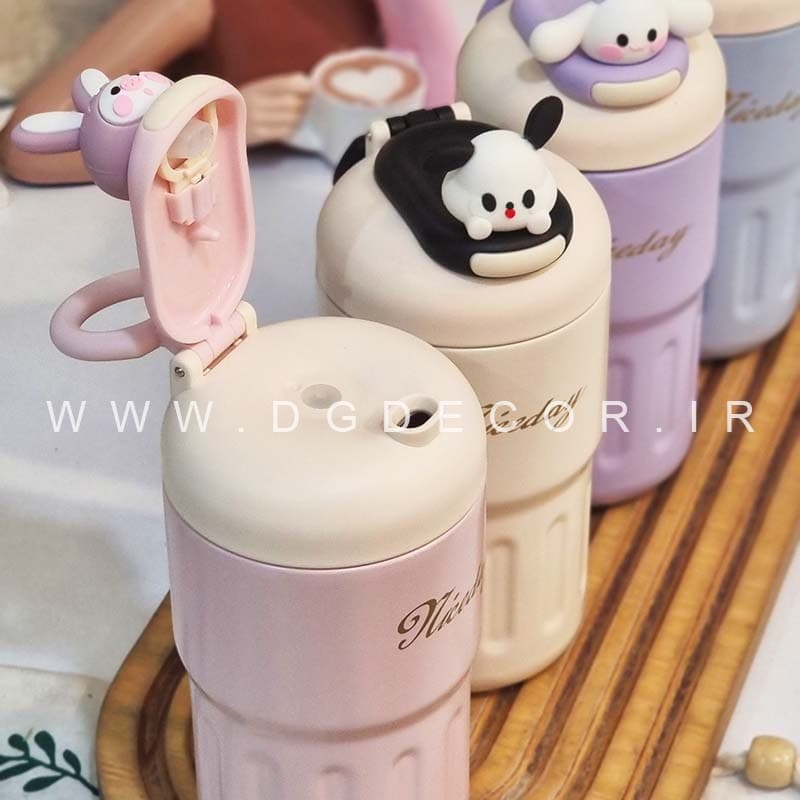 تراول ماگ کاور دار استیل 316 عروسکی