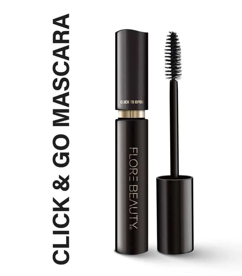 ریمل حجم دهنده و بلند کننده کلیک فلور بیوتی FLORE BEAUTY CLICK & GO MASCARA