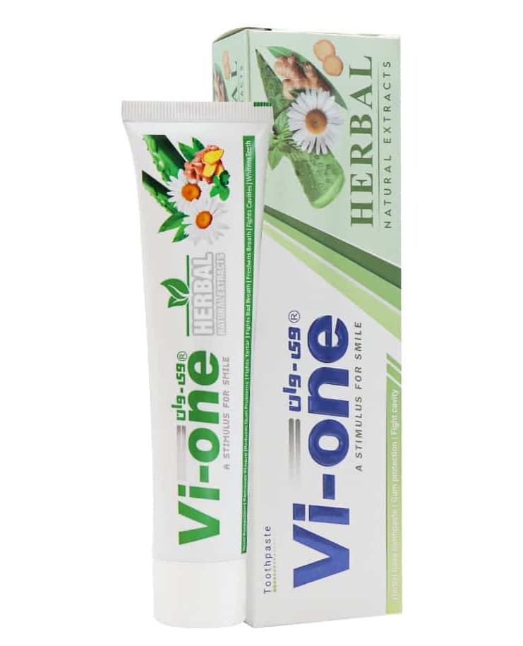 خمیر دندان گیاهی بابونه و زنجبیل وی وان Vi-one مدل Herbal