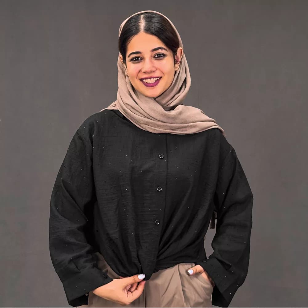 شومیز دخترانه جلو گره نگین دار کد 30419 — تصویر ۹