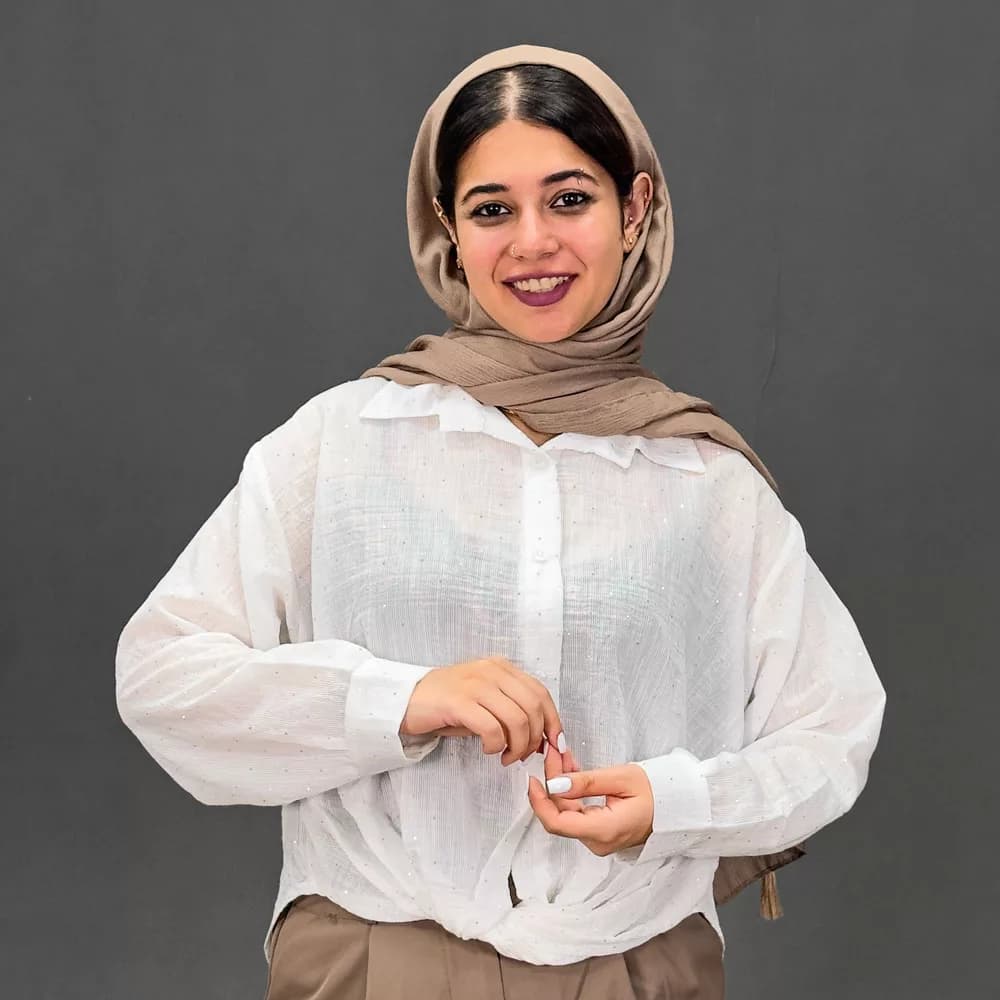 شومیز دخترانه جلو گره نگین دار کد 30419 — تصویر ۸
