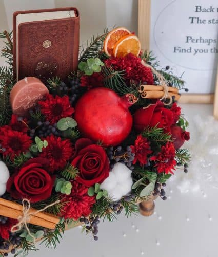 دسته گل انار برای شب یلدا