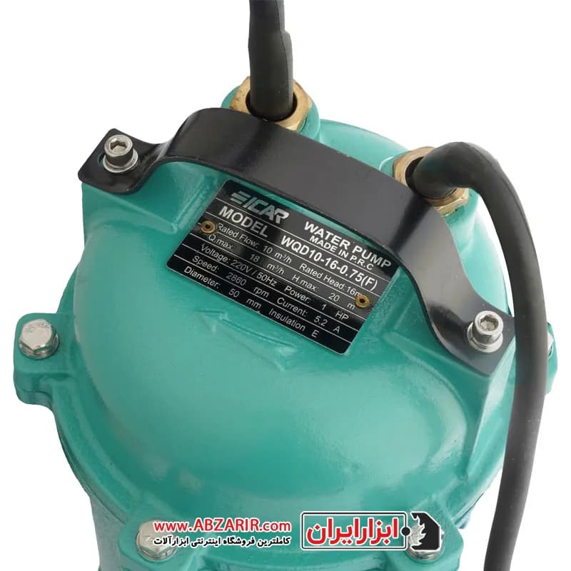 پمپ لجن کش 16 متری 2اینچ ایکار مدلICAR WQD10-16-0.75F — تصویر ۲
