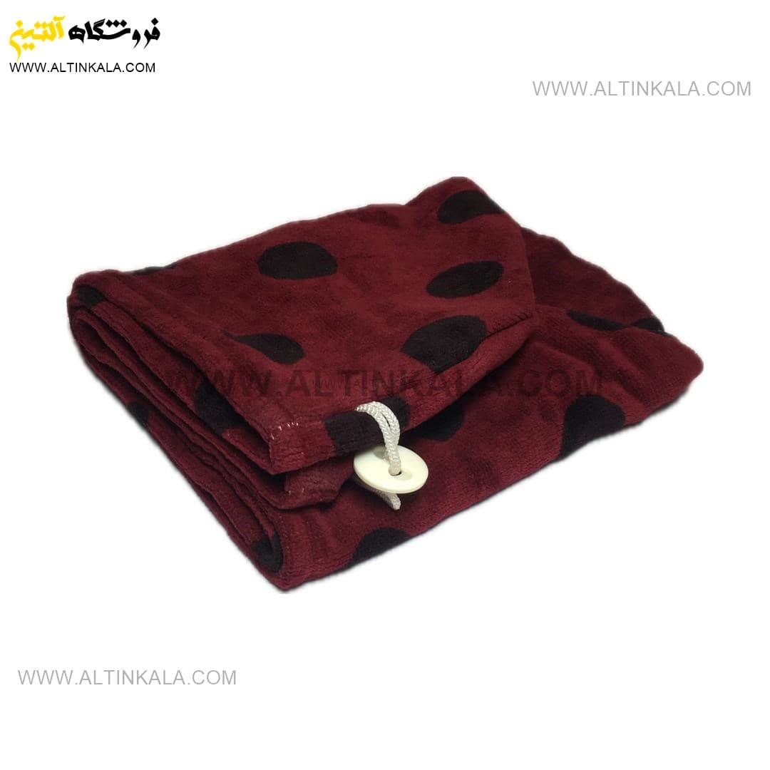 موپیچ حوله‌ای پود ایران طرح خالدار زرشکی