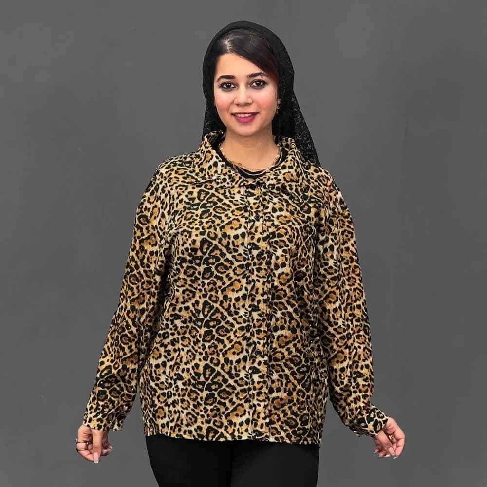 شومیز دخترانه پلنگی کد 30361 — تصویر ۶