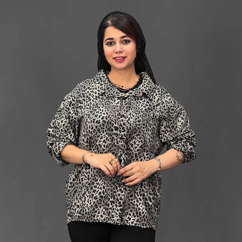 شومیز دخترانه پلنگی کد 30361 — تصویر ۵