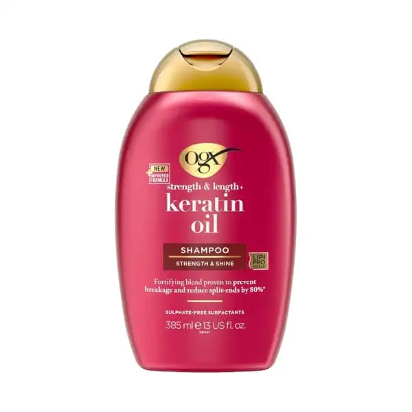 شامپو او جی ایکس کراتین اویل تقویت کننده و ضد شکستگی مو OGX Keratin Oil حجم 385 میل — تصویر ۲