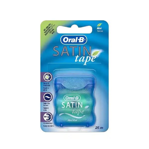 نخ دندان اورال بی مدل Satin Tape با طعم نعناع 25 متر — تصویر ۲