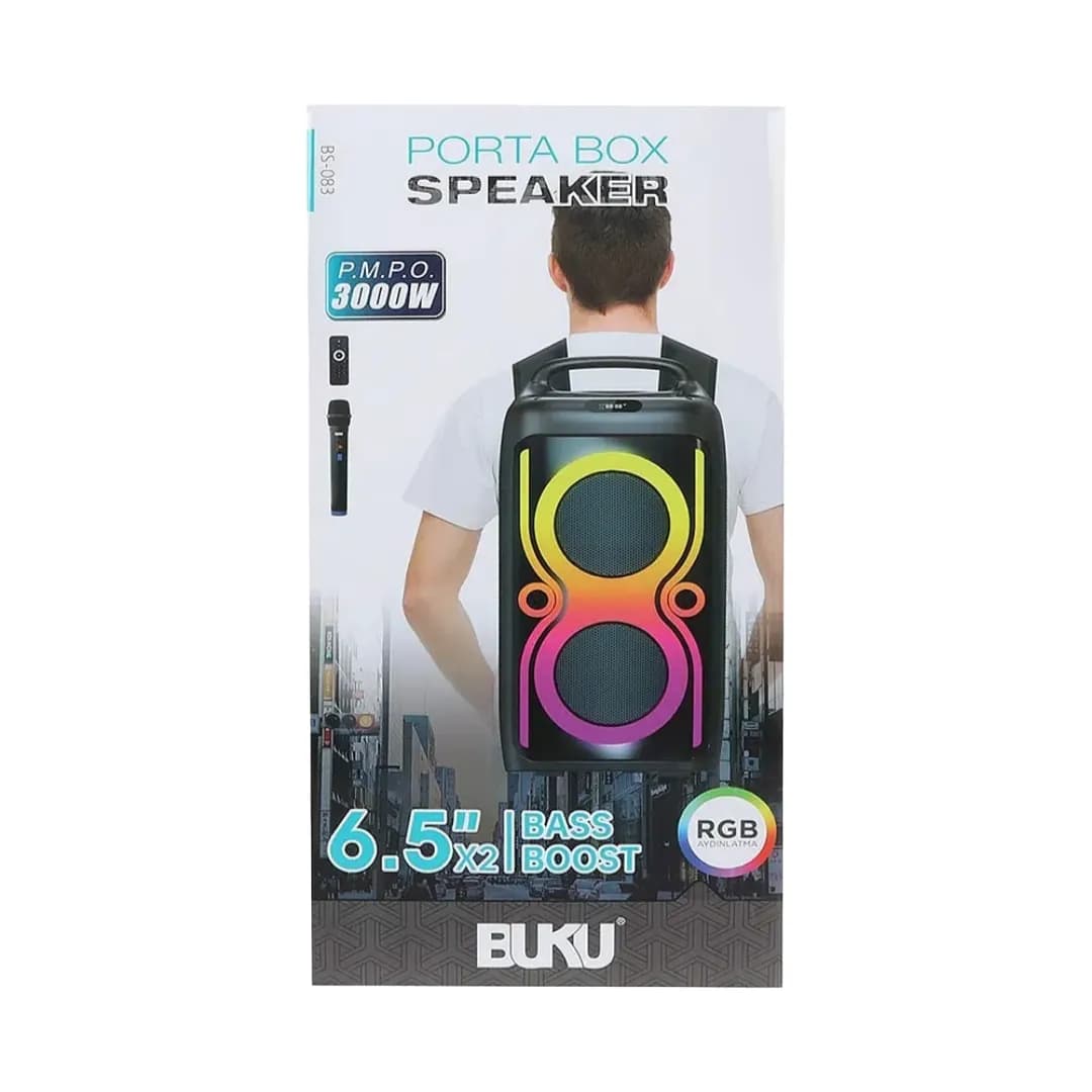 اسپیکر پارتی باکس بلوتوثی BUKU مدل BS-083 — تصویر ۶