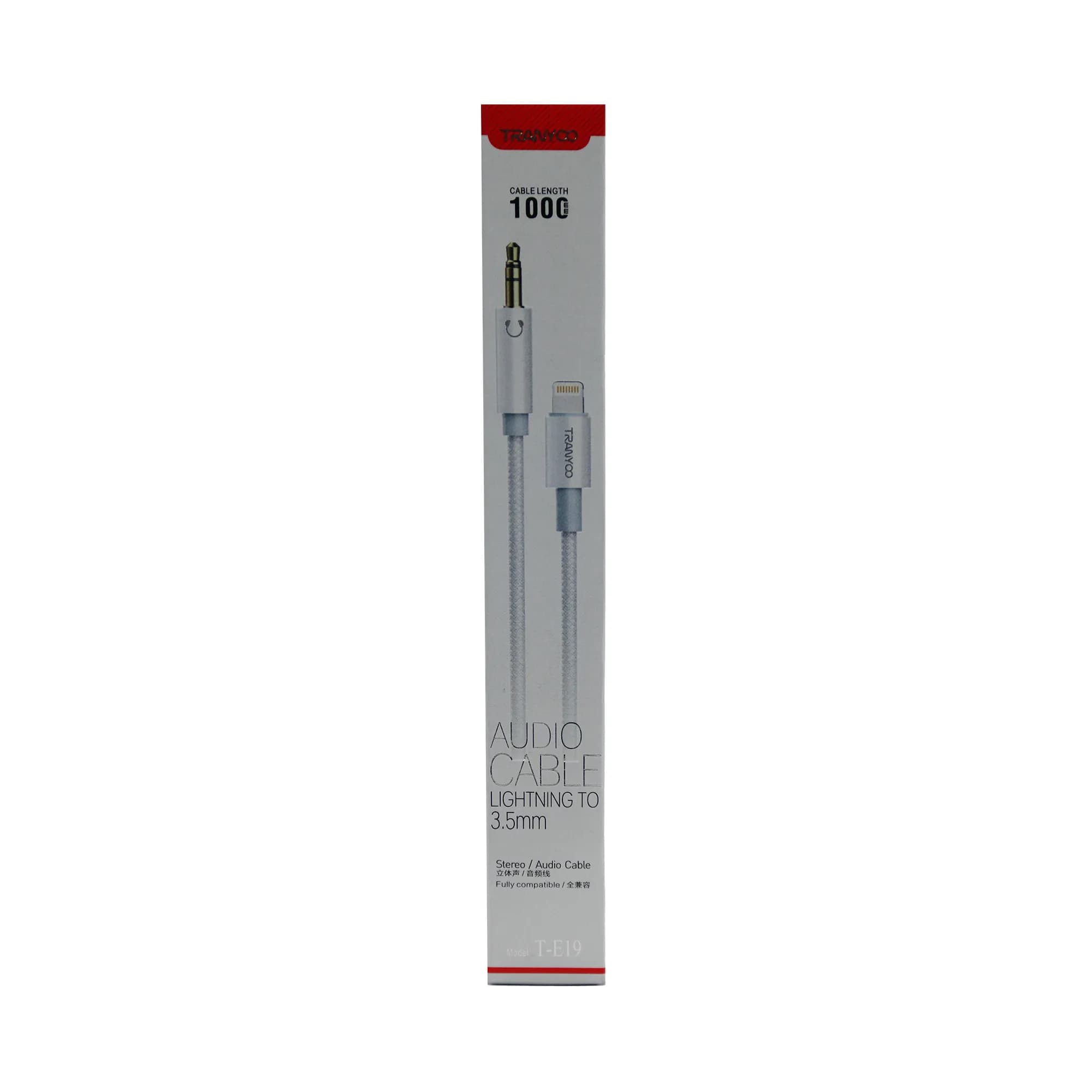 کابل AUX TRANYO مدل T-E19 LIGHTNING Vآیفونی