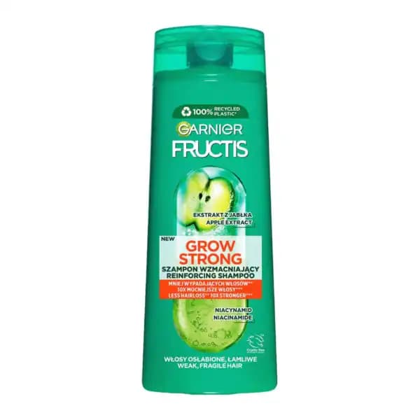 شامپو تقویت کننده گارنیر فروکتیس Grow Strong حاوی عصاره سیب و نیاسینامید ۴۰۰ میلی‌لیتر | Garnier Fructis