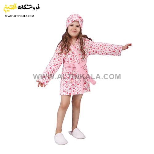 حوله پالتویی بچه گانه پودایران طرح پارادایس صورتی سایز 80